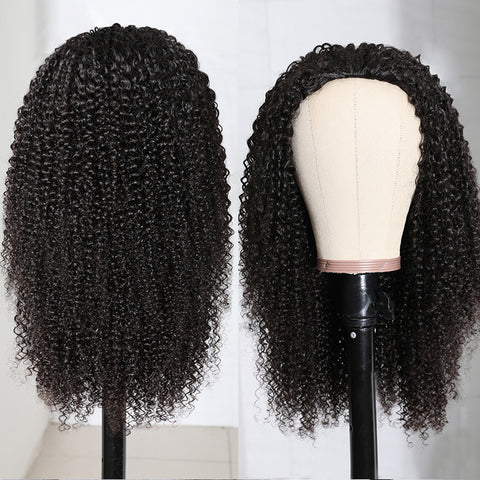 Custom Made Jerry Curly Flipover Half Wig – Natural Blend Collection (Pre-Order)