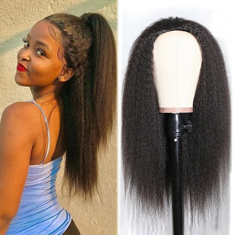 Kinky Straight Flipover Half Wig – Natural Blend Collection (Pre-Order)