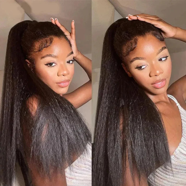 Kinky Straight Flipover Half Wig – Natural Blend Collection (Pre-Order)